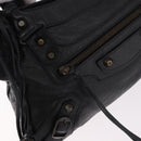 BALENCIAGA The First Hand Bag Leather 2way Black 103208 Auth 185447M-17