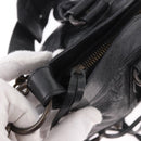 BALENCIAGA The First Hand Bag Leather 2way Black 103208 Auth 185447M-19