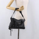 BALENCIAGA The First Hand Bag Leather 2way Black 103208 Auth 185447M-30