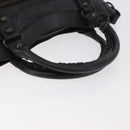 BALENCIAGA The First Hand Bag Leather 2way Black 103208 Auth 185447M-7
