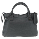 BALENCIAGA The Town Hand Bag Leather 2way Green 240579 Auth 185448M-2