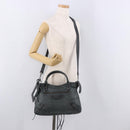 BALENCIAGA The Town Hand Bag Leather 2way Green 240579 Auth 185448M-30