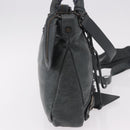 BALENCIAGA The Town Hand Bag Leather 2way Green 240579 Auth 185448M-4