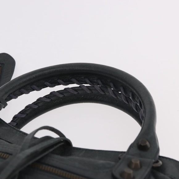 BALENCIAGA The Town Hand Bag Leather 2way Green 240579 Auth 185448M