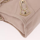 BALENCIAGA Classic Metallic Edge Mini City Bag Leather 2way Pink Auth 185449V-12