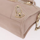 BALENCIAGA Classic Metallic Edge Mini City Bag Leather 2way Pink Auth 185449V-13