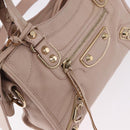 BALENCIAGA Classic Metallic Edge Mini City Bag Leather 2way Pink Auth 185449V-17