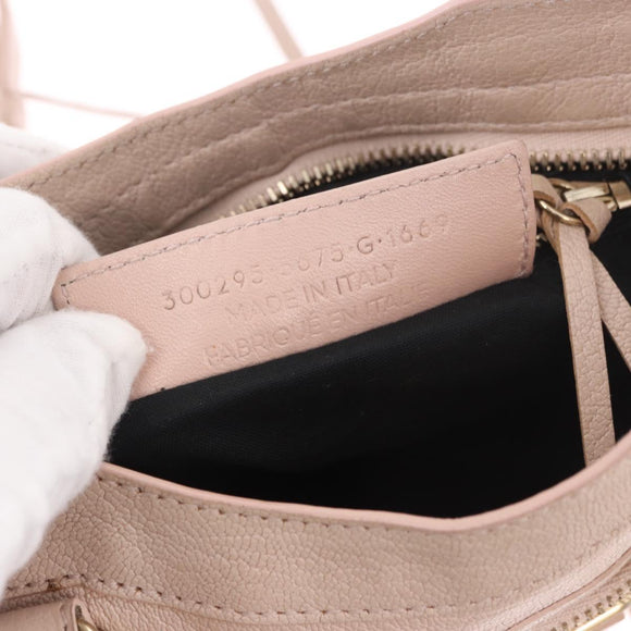 BALENCIAGA Classic Metallic Edge Mini City Bag Leather 2way Pink Auth 185449V