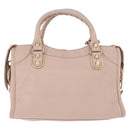 BALENCIAGA Classic Metallic Edge Mini City Bag Leather 2way Pink Auth 185449V-3
