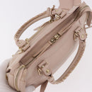 BALENCIAGA Classic Metallic Edge Mini City Bag Leather 2way Pink Auth 185449V-6