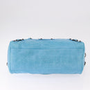 BALENCIAGA Zazigi Hand Bag Leather 2way Light Blue 128523 Auth 185450M-5