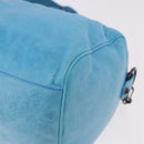 BALENCIAGA Zazigi Hand Bag Leather 2way Light Blue 128523 Auth 185450M-18