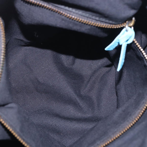 BALENCIAGA Zazigi Hand Bag Leather 2way Light Blue 128523 Auth 185450M