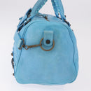 BALENCIAGA Zazigi Hand Bag Leather 2way Light Blue 128523 Auth 185450M-3