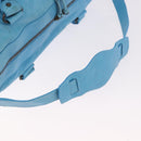 BALENCIAGA Zazigi Hand Bag Leather 2way Light Blue 128523 Auth 185450M-9