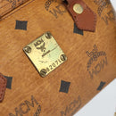 MCM Logogram Vicetos Mini Boston Bag PVC 2way Brown Gold Auth 185458-17