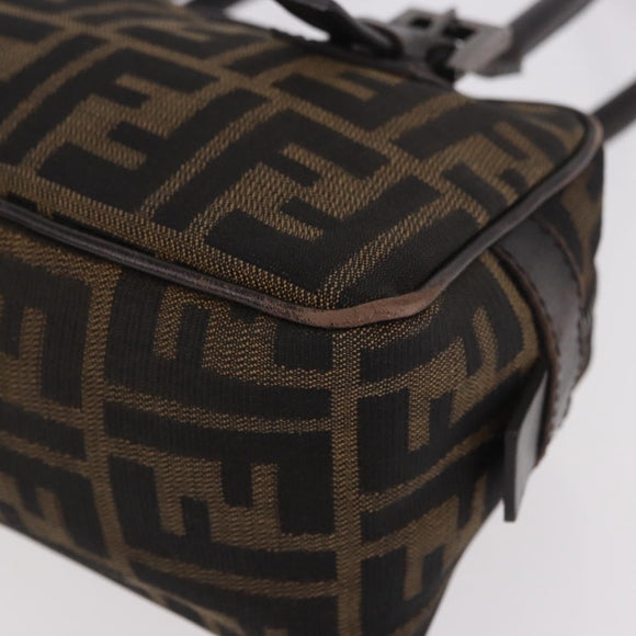 FENDI Zucca Canvas Umhängetasche Schwarz Braun Original 185459