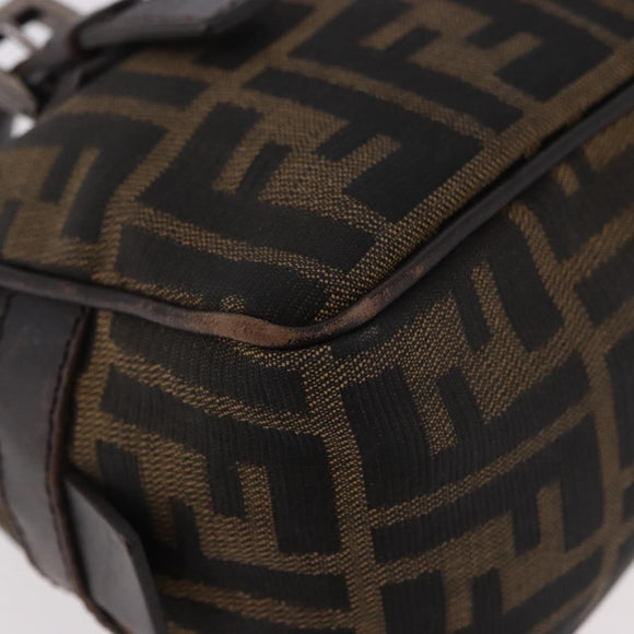 FENDI Zucca Canvas Umhängetasche Schwarz Braun Original 185459