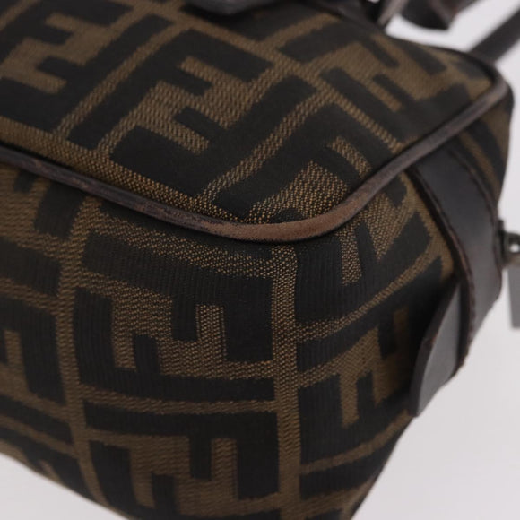 FENDI Zucca Canvas Umhängetasche Schwarz Braun Original 185459