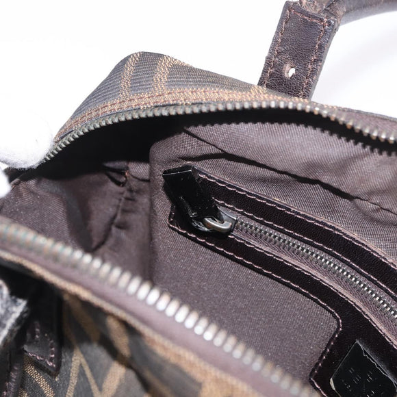 FENDI Zucca Canvas Umhängetasche Schwarz Braun Original 185459
