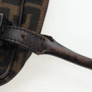 FENDI Zucca Canvas Umhängetasche Schwarz Braun Original 185459-23