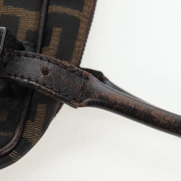 FENDI Zucca Canvas Umhängetasche Schwarz Braun Original 185459
