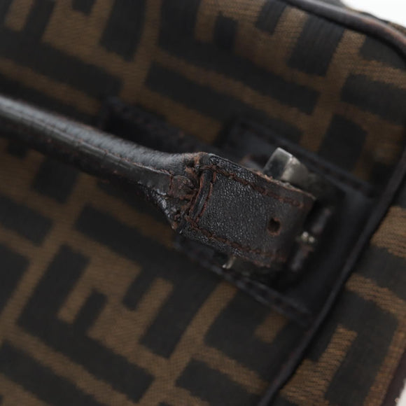 FENDI Zucca Canvas Umhängetasche Schwarz Braun Original 185459