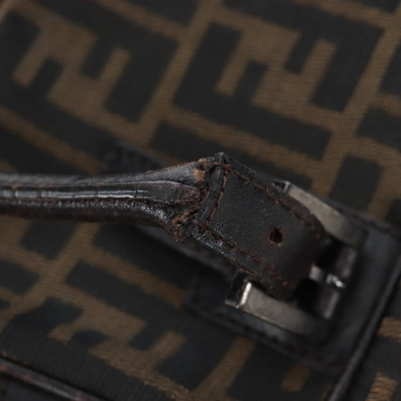 FENDI Zucca Canvas Umhängetasche Schwarz Braun Original 185459