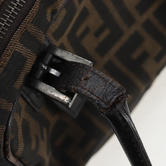 FENDI Zucca Canvas Umhängetasche Schwarz Braun Original 185459