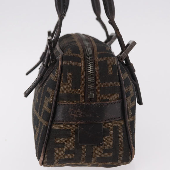 FENDI Zucca Canvas Umhängetasche Schwarz Braun Original 185459