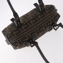 FENDI Zucca Canvas Umhängetasche Schwarz Braun Original 185459-6