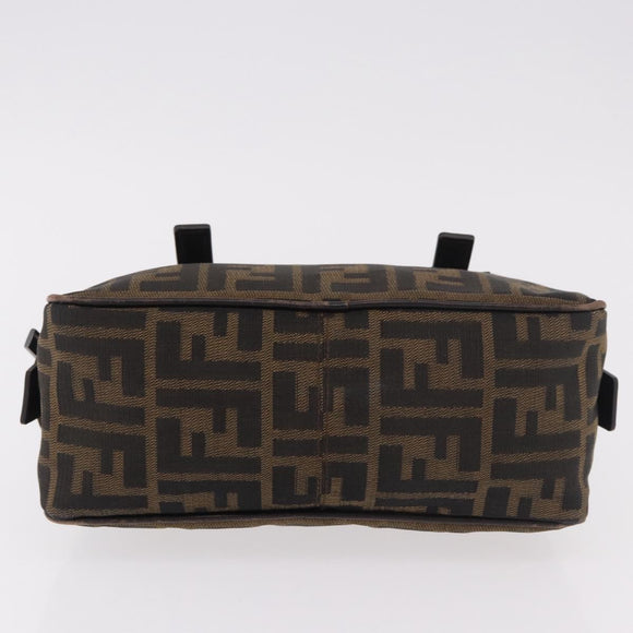 FENDI Zucca Canvas Umhängetasche Schwarz Braun Original 185459