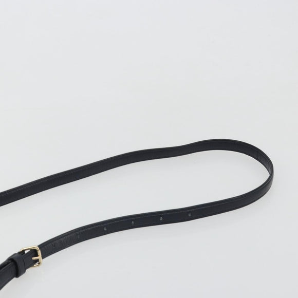 Miu Miu Biker Matelasse Hand Bag Leather 2way Navy Gold Auth 185462