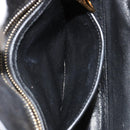 Miu Miu Biker Matelasse Hand Bag Leather 2way Navy Gold Auth 185462-26