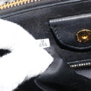 Miu Miu Biker Matelasse Hand Bag Leather 2way Navy Gold Auth 185462-12