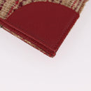 PRADA Hand Bag Tweed Red Silver Auth 185463A-15