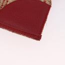 PRADA Hand Bag Tweed Red Silver Auth 185463A-17
