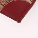 PRADA Hand Bag Tweed Red Silver Auth 185463A-8