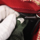 PRADA Hand Bag Tweed Red Silver Auth 185463A-11