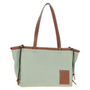 LOEWE Cushion Tote Bag Canvas Green Auth 185464V-1