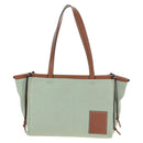 LOEWE Cushion Tote Bag Canvas Green Auth 185464V-13