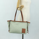 LOEWE Cushion Tote Bag Canvas Green Auth 185464V-25