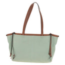LOEWE Cushion Tote Bag Canvas Green Auth 185464V-2