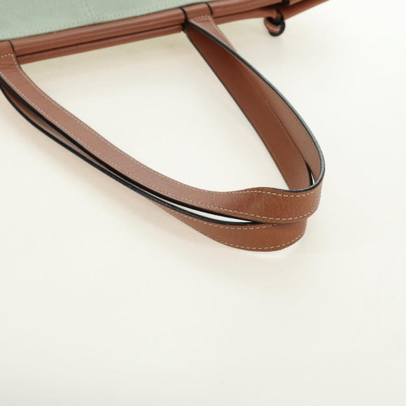 LOEWE Cushion Tote Bag Canvas Green Auth 185464V