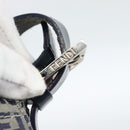 FENDI Zucchino Canvas Mamma Baguette Shoulder Bag Navy Silver Auth 185465V-18