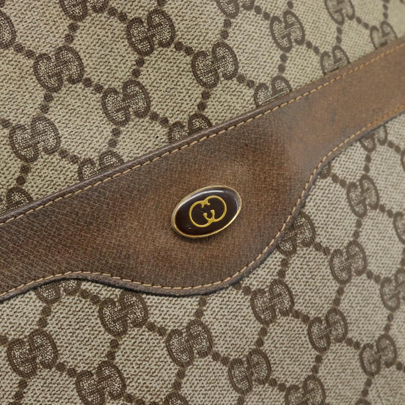 GUCCI GG Supreme Web Sherry Line Tote Bag PVC Beige 41 004 4465 Auth 185466