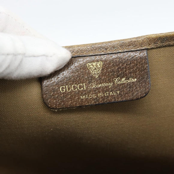 GUCCI GG Supreme Web Sherry Line Tote Bag PVC Beige 41 004 4465 Auth 185466