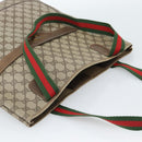 GUCCI GG Supreme Web Sherry Line Tote Bag PVC Beige 41 004 4465 Auth 185466-6