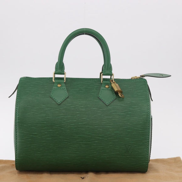 LOUIS VUITTON Epi Speedy 25 Handtasche Borneo Green M43014 LV Auth 185470SAV