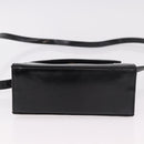Salvatore Ferragamo Vala Shoulder Bag Patent leather 2way Black Gold Auth 185471-5